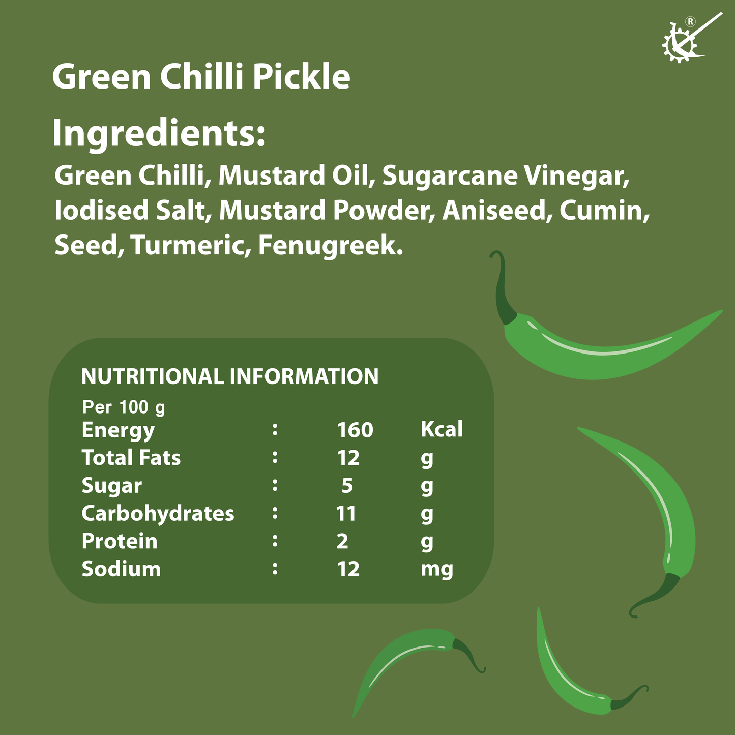 Swa-Jay Green Chilli Pickle 300 g