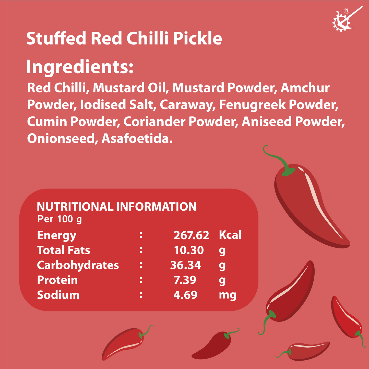 Swa-Jay Stuffed Red Chilli Pickle 300 g