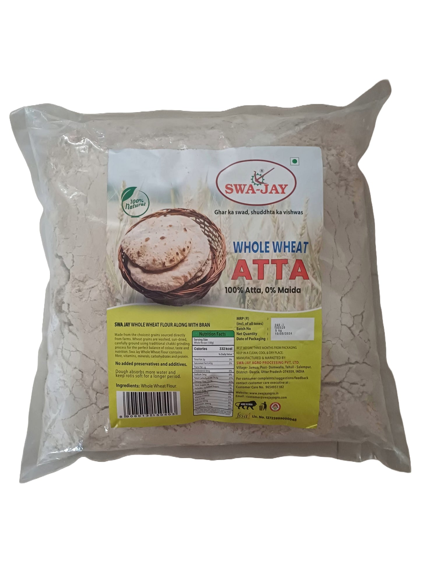 Chakki Fresh Atta (Whole Wheat Flour) 5 Kg