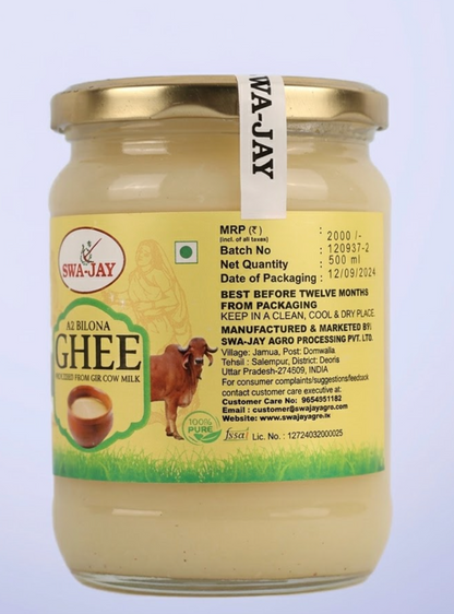 Swa-Jay A-2 Bilona Ghee 500 g