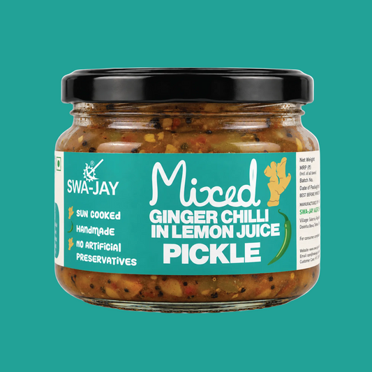 Swa-Jay Mixed Ginger Green Chilli Pickle (in Lemon Juice) 300 g