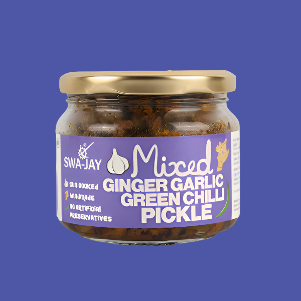 Swa-Jay Mixed Ginger Garlic Green Chilli Pickle 300 g