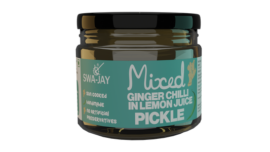 Swa-Jay Mixed Ginger Green Chilli Pickle (in Lemon Juice) 300 g