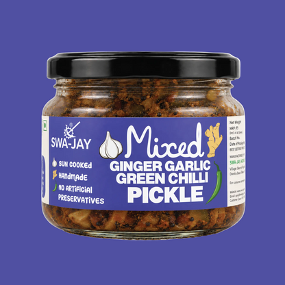 Swa-Jay Mixed Ginger Garlic Green Chilli Pickle 300 g